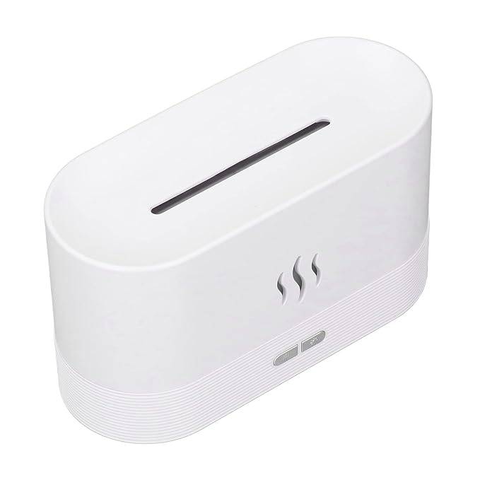 Elegant white mist humidifier with a streamlined design, perfect for bedrooms and offices. Ensures a soothing atmosphere with continuous mist output.